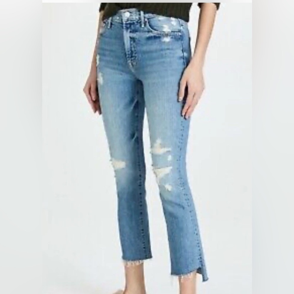 Mother Jeans. The Insider Crop Step Fray in Holy Melancholy.